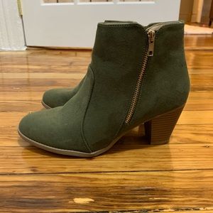 COPY - Olive Green Booties